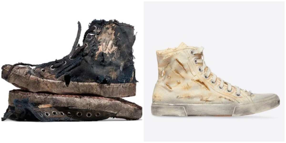 BALENCIAGA Destroyed Track sneakers | farfetch | REVERSIBLE